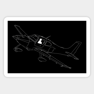 Cirrus SR22 Aircraft Illustration Magnet